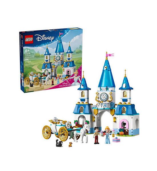LEGO Block Toy Cinderella's Castle & Horse Carriage 43275 Multi-Color. 100% оригинал
