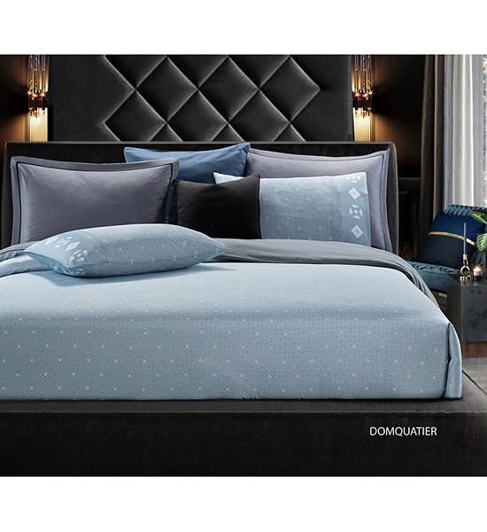 SANTAS Bed Sheet Set 3 Pcs. Domquatier (7111) Light Blue. 100% оригинал