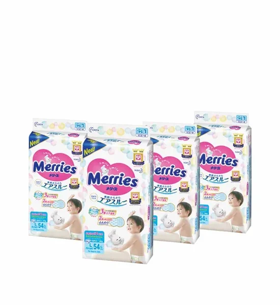 MERRIES Diapers Merries Tape L 54 pcs. 1 Box, 4 Packs. 100% оригинал