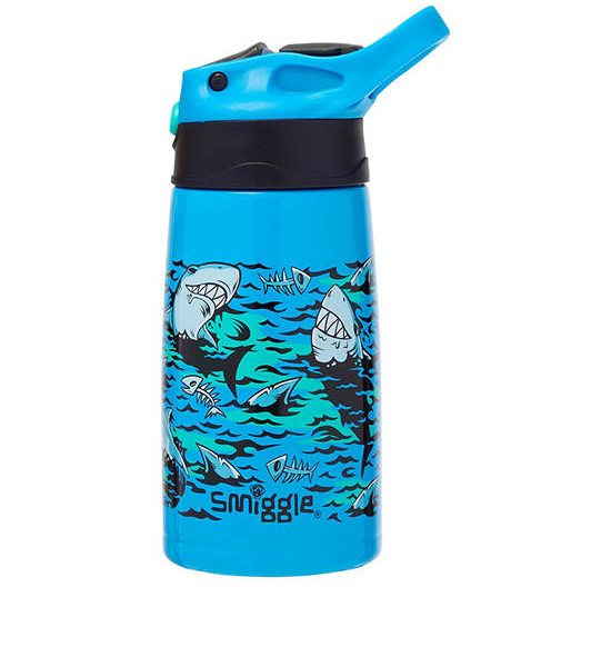 SMIGGLE Flip Drink Bottle Junior Stainless Steel Curious 400 mL. 100% оригинал