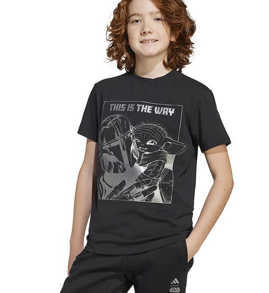 ADIDAS KIDS Unisex Kids T-Shirt Adidas x Star Wars The Mandalorian Graphic Black. 100% оригинал