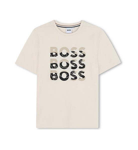 BOSS KIDS Boy T-Shirt Short Sleeves Crew Neckline Logo Print. 100% оригинал
