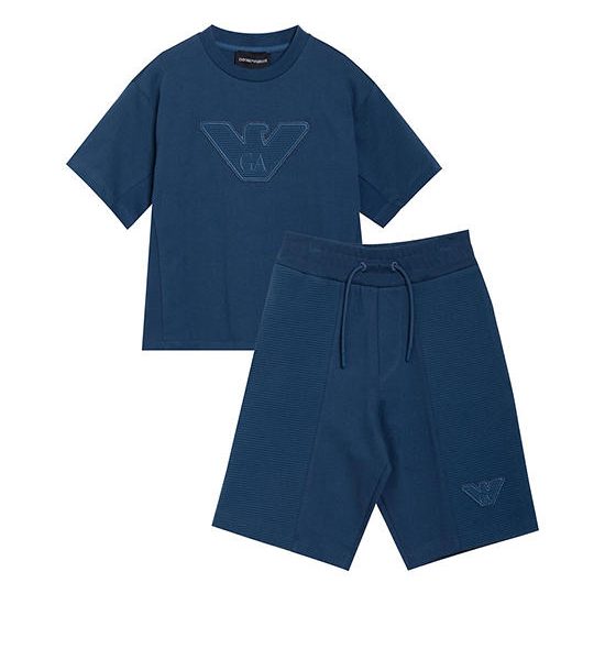EMPORIO ARMANI Boy Set Tracksuit T-Shirt + Shorts SS25 Key Largo. 100% оригинал
