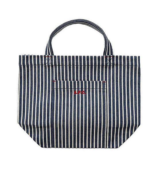 A.P.C. Men Tote Bag Thais Mini Ima Bleu Fonce/Blanc. 100% оригинал