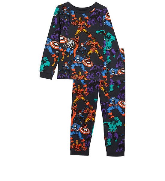MARKS & SPENCER KIDS Boy Toddler Pyjamas Pure Cotton Avengers Carbon. 100% оригинал