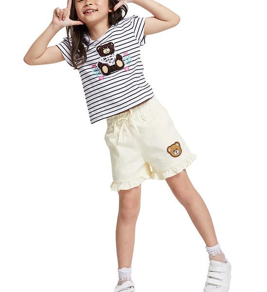FOF KIDS Girl Shorts Bear Print Cream. 100% оригинал