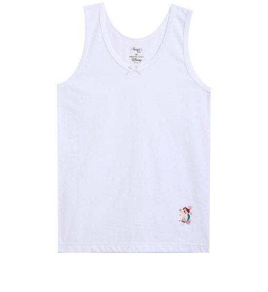 ANGEL KIDS Girl Tank Top Back To School Disney Print White. 100% оригинал
