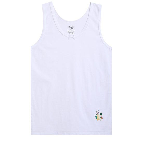 ANGEL KIDS Girl Tank Top Back To School Disney Print White. 100% оригинал
