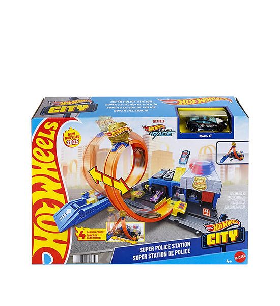 HOTWHEELS Vehicle Toy City Super Police Station JBM71. 100% оригинал
