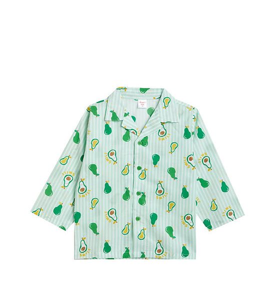 Angel Baby Boy Toddler Pyjamas Shirt Long Sleeves Avocado Print Green. 100% оригинал