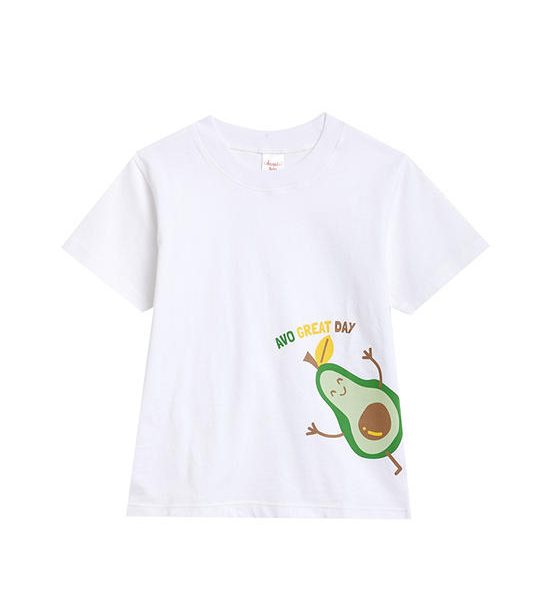 Angel Baby Boy Toddler Pyjamas T-shirt Short Sleeves Avocado Print Ivory. 100% оригинал