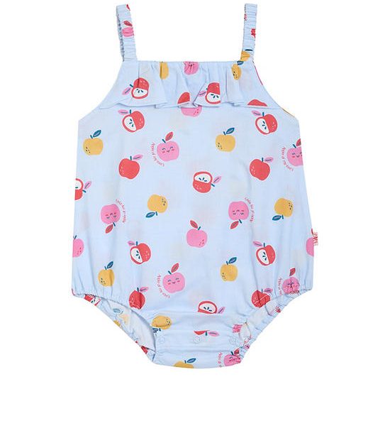 Angel Baby Unisex Infant Rompers Sleevesless Apple Print Light Blue. 100% оригинал