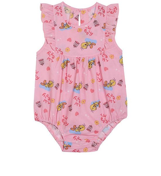 Angel Baby Girl Infant Jumpsuit Sleeveless Tweety Pink. 100% оригинал