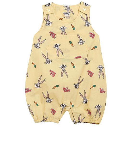 Angel Baby Boy Infant Jumpsuit Overall Bugs Bunny Print Yellow. 100% оригинал