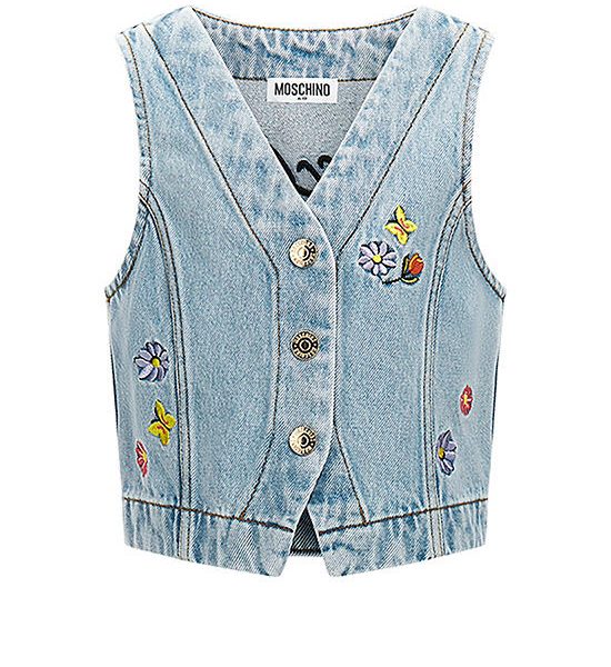 MOSCHINO KID Girl Waist Coat Light Blue. 100% оригинал