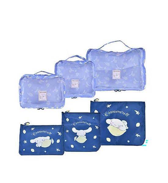 SANRIO Travel Pouch Set 6 Pcs. Cinnamoroll Blue. 100% оригинал