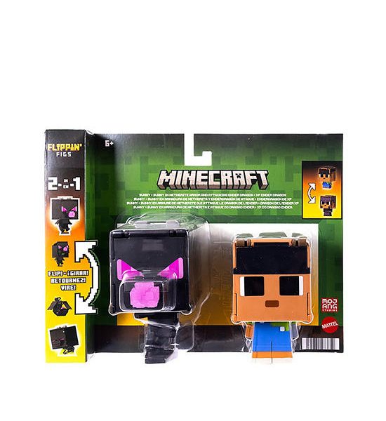 MINECRAFT Figure Minecraft Flippin' Figs 2 pack Sunny & Ender Dragon JCN27 Multi-Color. 100% оригинал