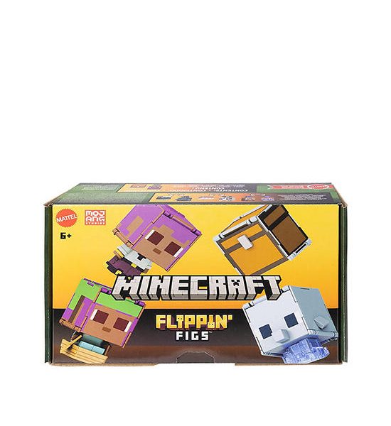 MINECRAFT Figure Minecraft Flippin' Figs 2 pack Efe & Dolphin JCY31 Multi-Color. 100% оригинал