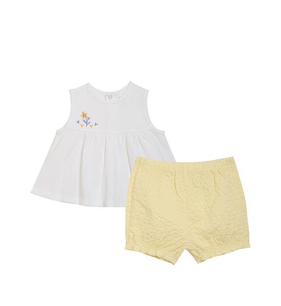 Angel Baby Girl Toddler Set Sleeveless T-Shirt + Shorts White. 100% оригинал