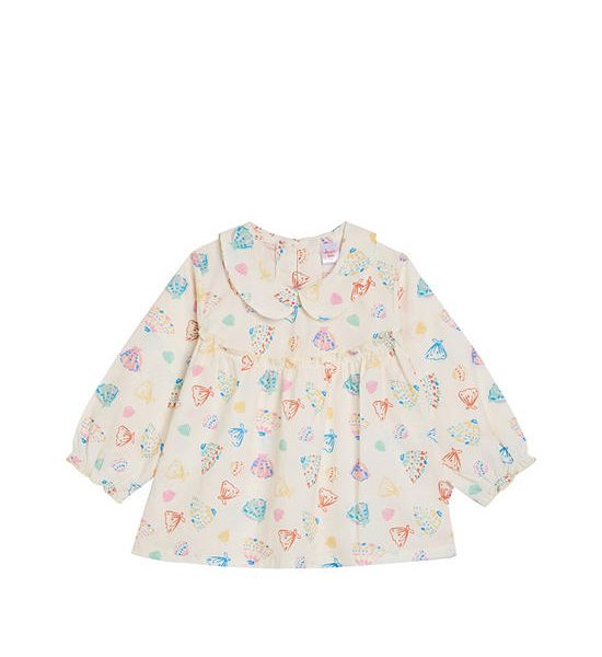 Angel Baby Girl Toddler Nightwear Long Sleeves Summer Shell Print Cream. 100% оригинал