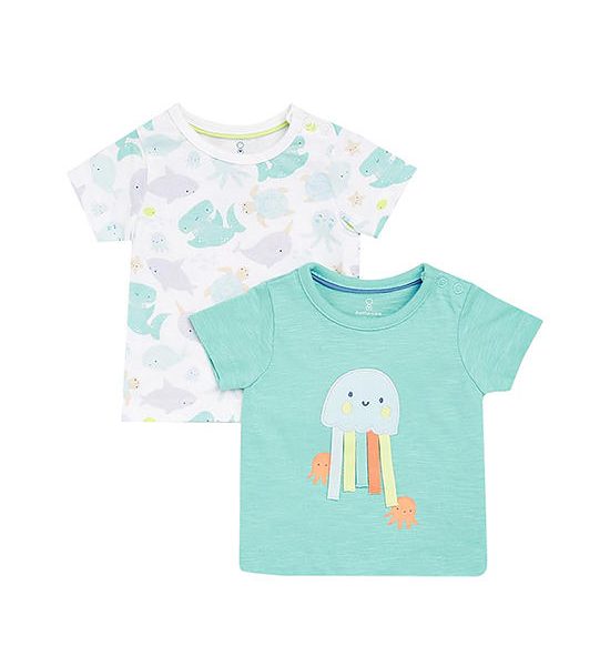 MOTHERCARE Boy Toddler T-Shirts Ocean 2 Pack Multi-Color. 100% оригинал