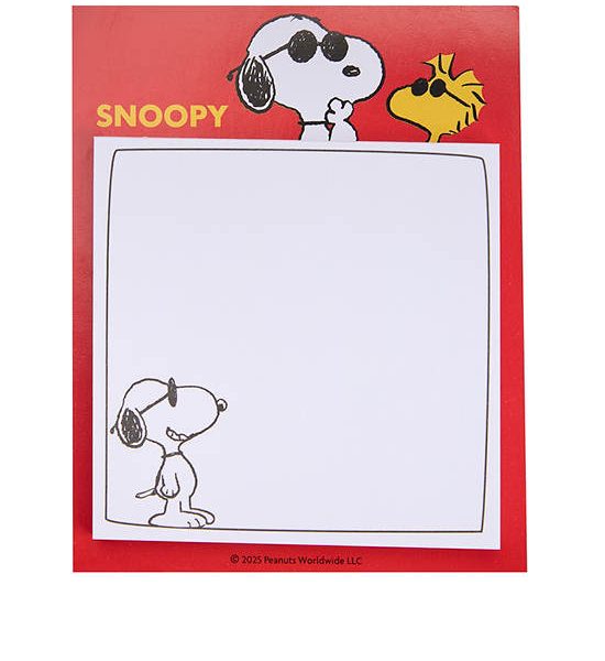 MINI MONO Sticky Note Snoopy 7x7 cm 50 Sheets Red. 100% оригинал