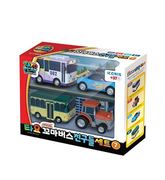 TAYO The Little Bus Vehicle Toy Set Tayo Little Bus' Friends 7 - Mini Tayo Multi-Color. 100% оригинал