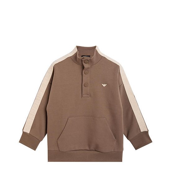 EMPORIO ARMANI Boy Sweatshirt Long Sleeves SS25 Chocolate Chip. 100% оригинал