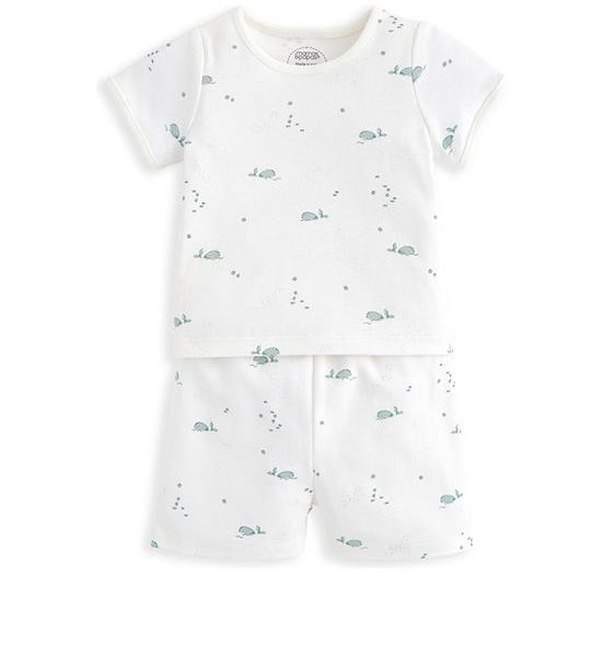 MAMAS & PAPAS Boy Toddler Pyjamas Short Sleeves + Shorts Whale All Over Print Multi-Color. 100% оригинал