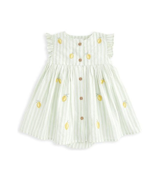 MAMAS & PAPAS Girl Toddler Dress Striped Mock Light Green. 100% оригинал