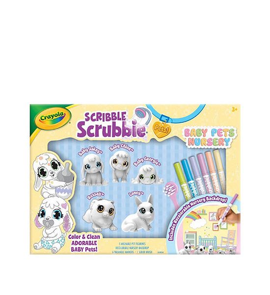 CRAYOLA Playset Scribble Scrubbie Baby Pets Nursery. 100% оригинал