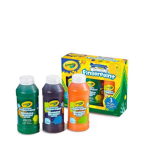 CRAYOLA Finger Paint Set Washable Secondary 3 Count 8 Oz. 100% оригинал