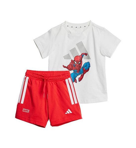 ADIDAS KIDS Unisex Infant T-Shirt + Shorts Set Marvel Spider-Man White. 100% оригинал