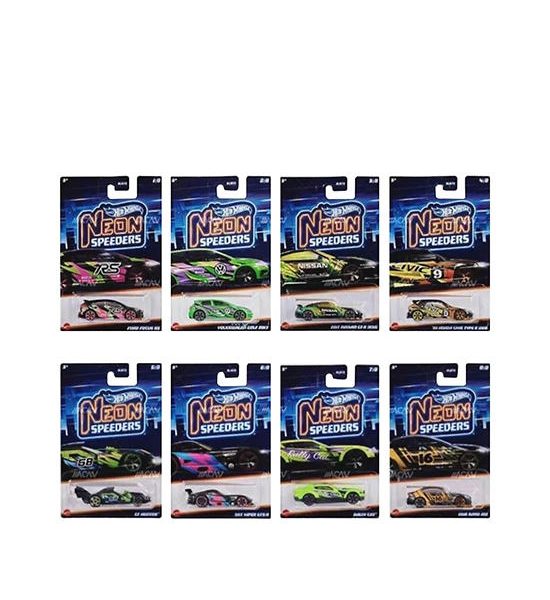 HOTWHEELS Vehicle Toy Neon Speeders Wmt Premium Assortment E25 Random Pattern Multi-Color. 100% оригинал