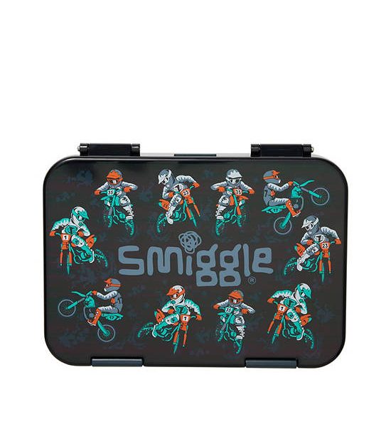 SMIGGLE Bento lunchbox Happy Adventurous Medium Black. 100% оригинал