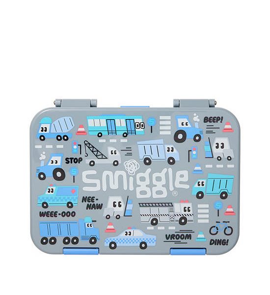 SMIGGLE Bento Lunchbox Ready Set Go Medium Grey. 100% оригинал