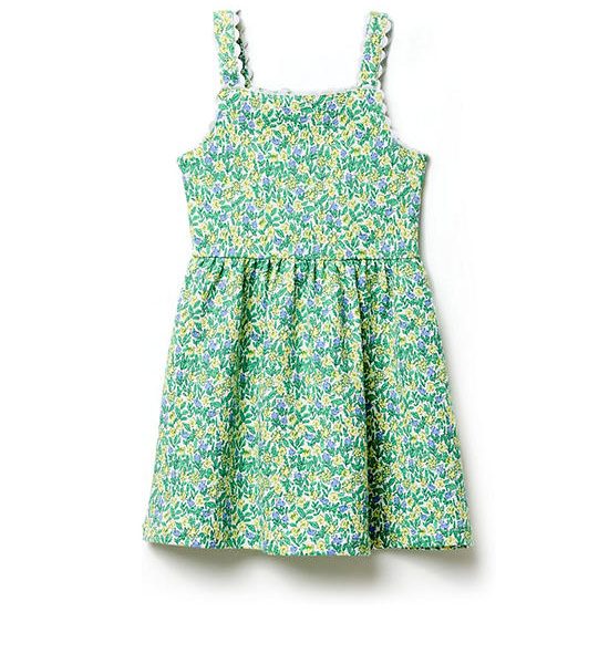 SFERA KIDS Girl Dress Strap with Lace Detail And Back Slit Printed Light Green. 100% оригинал