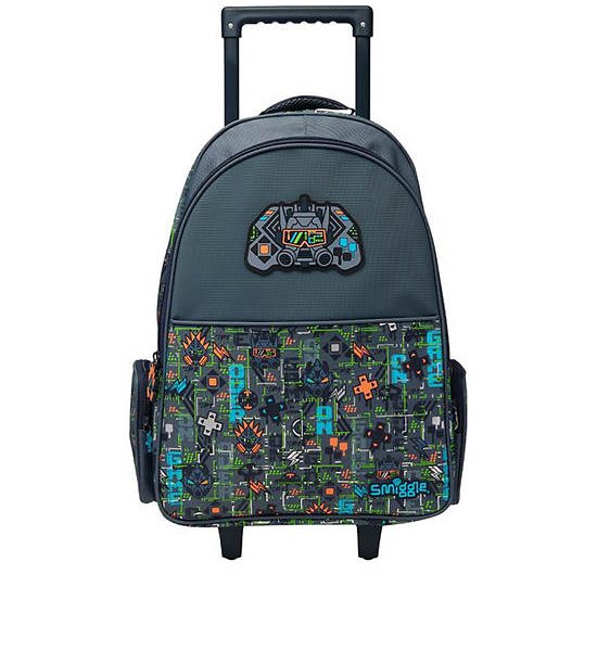 SMIGGLE Trolley Backpack With Light Up Wheels Trailblazer Grey. 100% оригинал