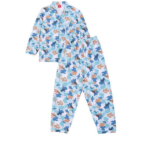 ANGEL KIDS Boy Pyjamas Set Shirt Long Sleeves + Pants Graphic Print Green. 100% оригинал
