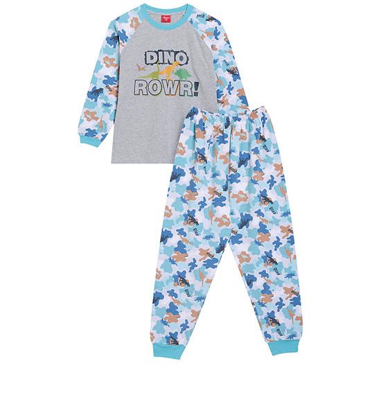 ANGEL KIDS Boy Pyjamas Set Top Cuffed Long Sleeves + Cuffed Pants Graphic Print Green. 100% оригинал
