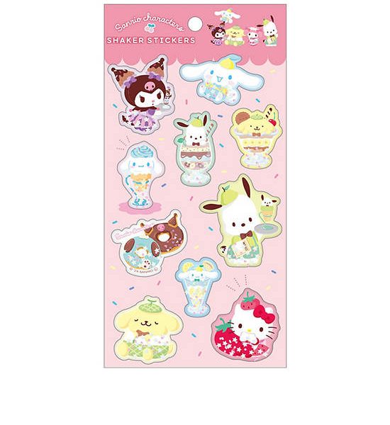 SANRIO Shaker Sticker Mix Characters Multi-Color. 100% оригинал