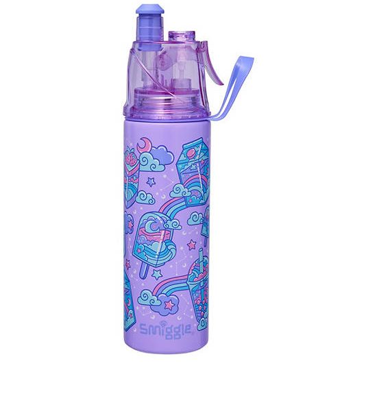 SMIGGLE Kid Spritz Drink Bottle Trailblazer Insulated Stainless Steel 500 mL Lilac. 100% оригинал