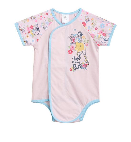 Angel Baby Girl Infant Jumpsuit Short Sleeves Snow White Print Pink. 100% оригинал