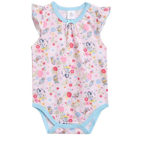 Angel Baby Girl Infant Jumpsuit Short Sleeves Snow White Print Pink. 100% оригинал