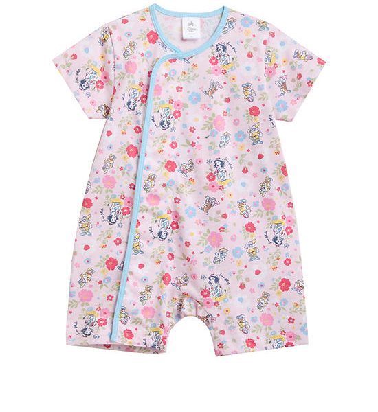 Angel Baby Girl Infant Jumpsuit Short Sleeves Snow White Print Pink. 100% оригинал