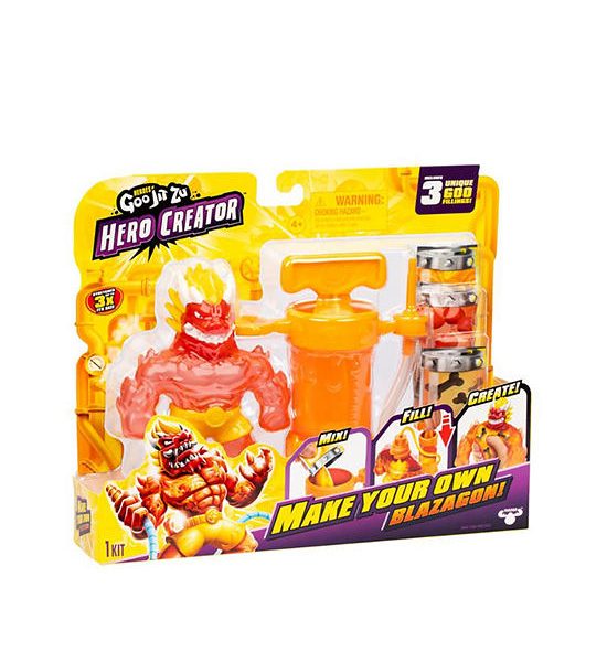 HEROES OF GOO JIT ZU Figure Hero Creator Make Your Own Blazagon Orange. 100% оригинал