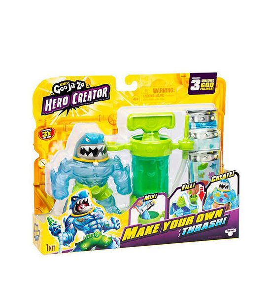 HEROES OF GOO JIT ZU Figure Hero Creator Make Your Own Thrash Light Blue. 100% оригинал