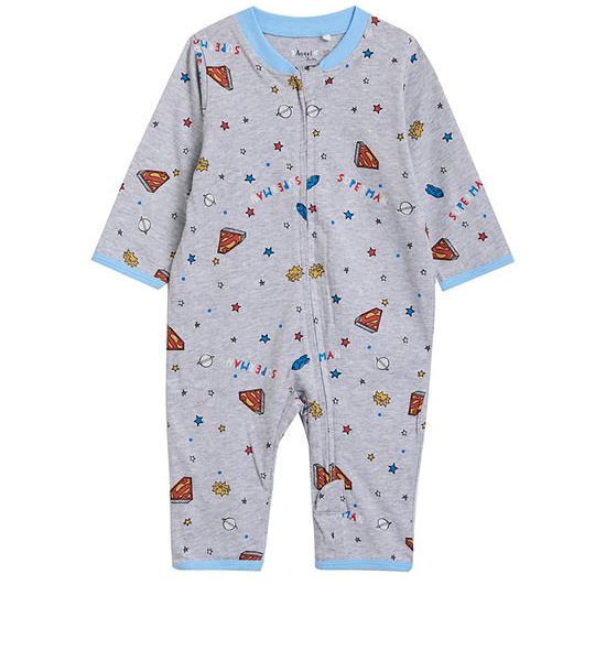 Angel Baby Boy Infant Jumpsuit Long Sleeves Superman Grey. 100% оригинал