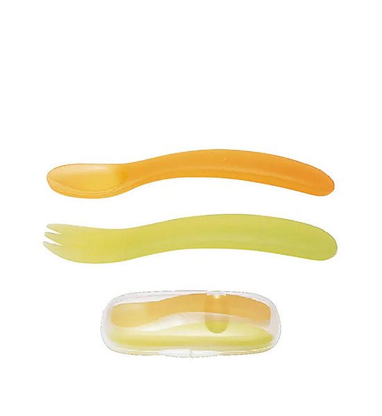 COMBI Toddler Spoon and Fork with Case Multi-Color. 100% оригинал