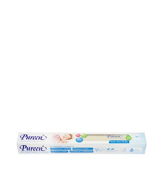 PUREEN Air-Filled Cot Sheet-Design-Whale - L 60 x 90 cm. Beige. 100% оригинал